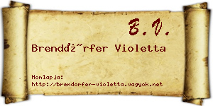 Brendörfer Violetta névjegykártya